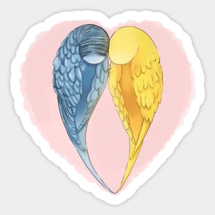 Heart Budgies Sticker